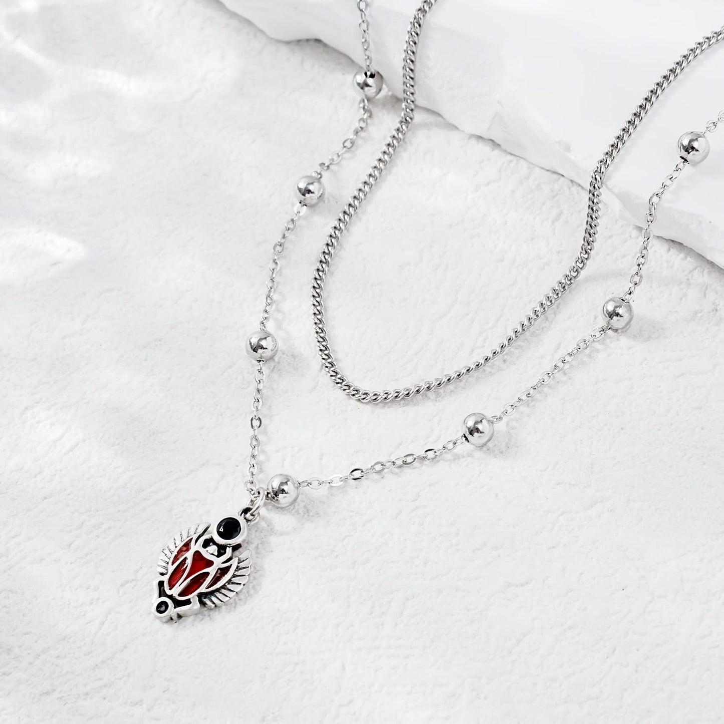 Scarab Anklet 925 Sterling Silver Cute Egyptian Scarab Beetle Charm Ankle Bracelets