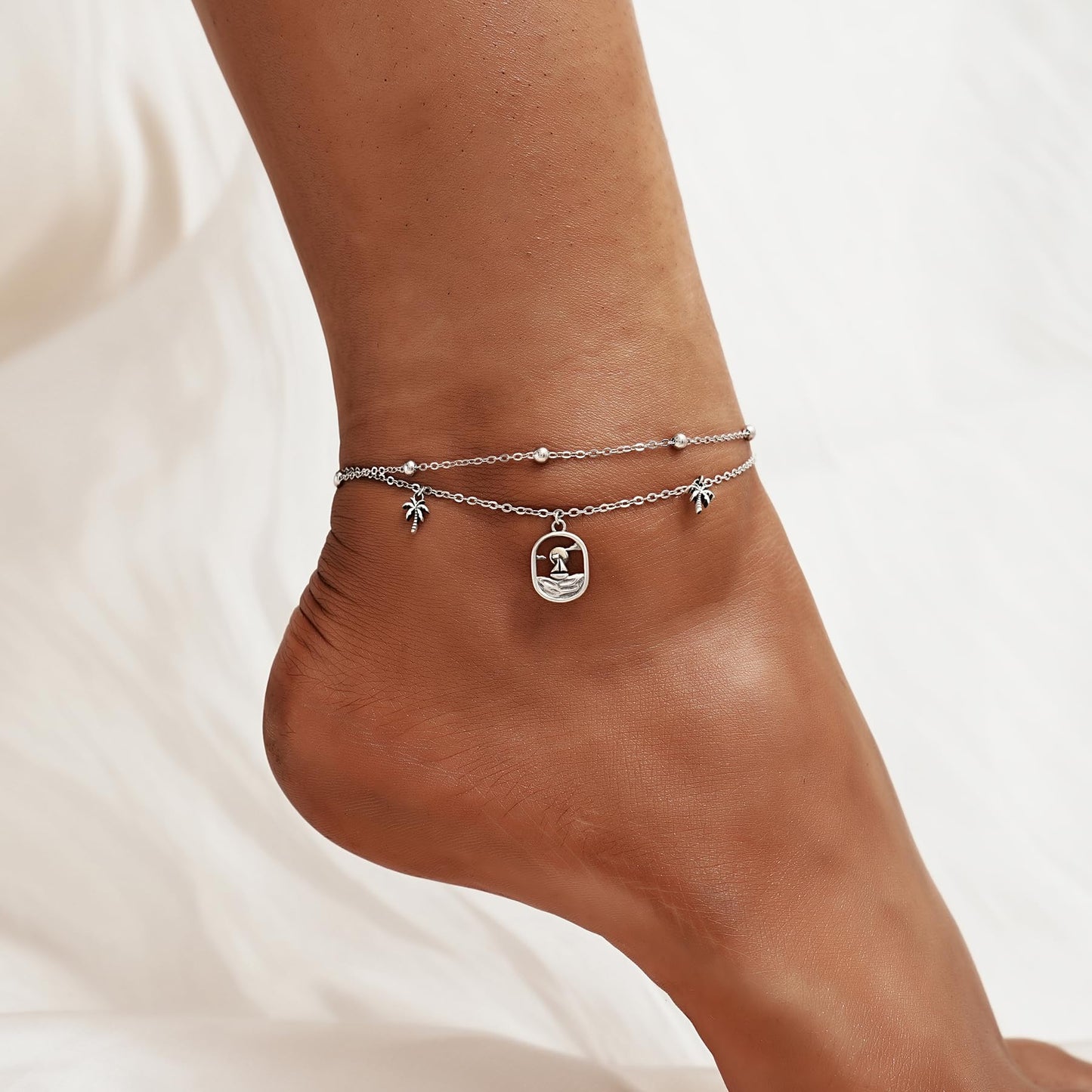 Ankle Bracelet 925 Sterling Silver Sailboat Anklet for Women