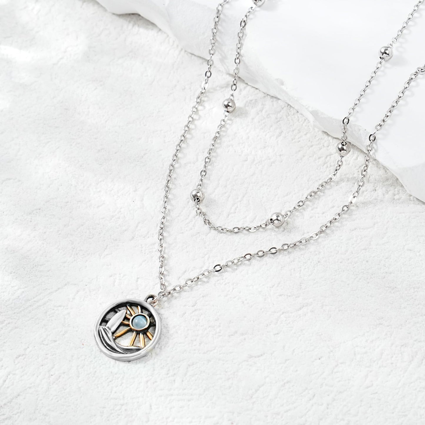 Sun Anklet 925 Sterling Silver Sun Anklet Dainty Created Moonstone Anklet Sun Beach Anklets