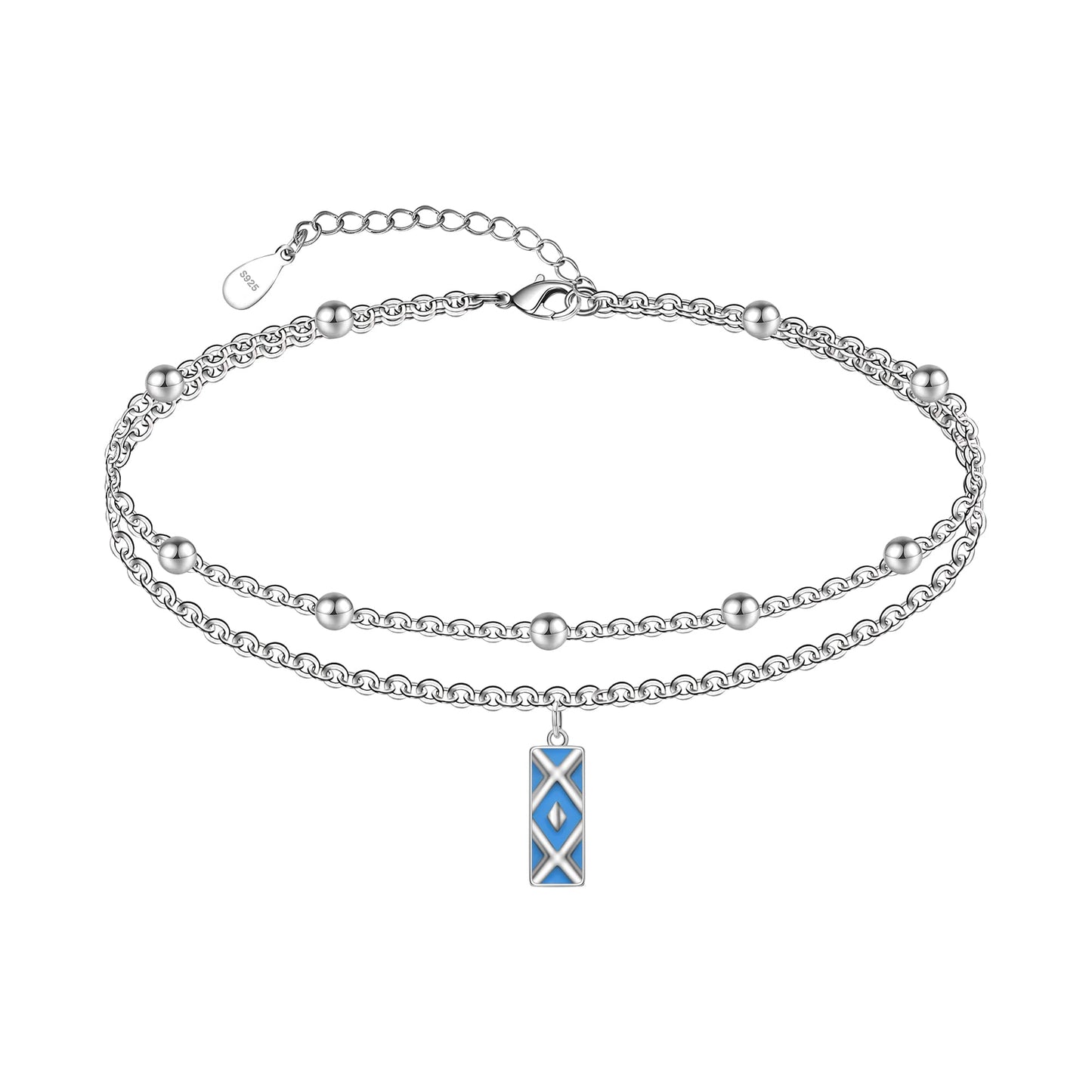 Ankle Bracelet 925 Sterling Silver Dainty Boho Anklet Bracelets for Women