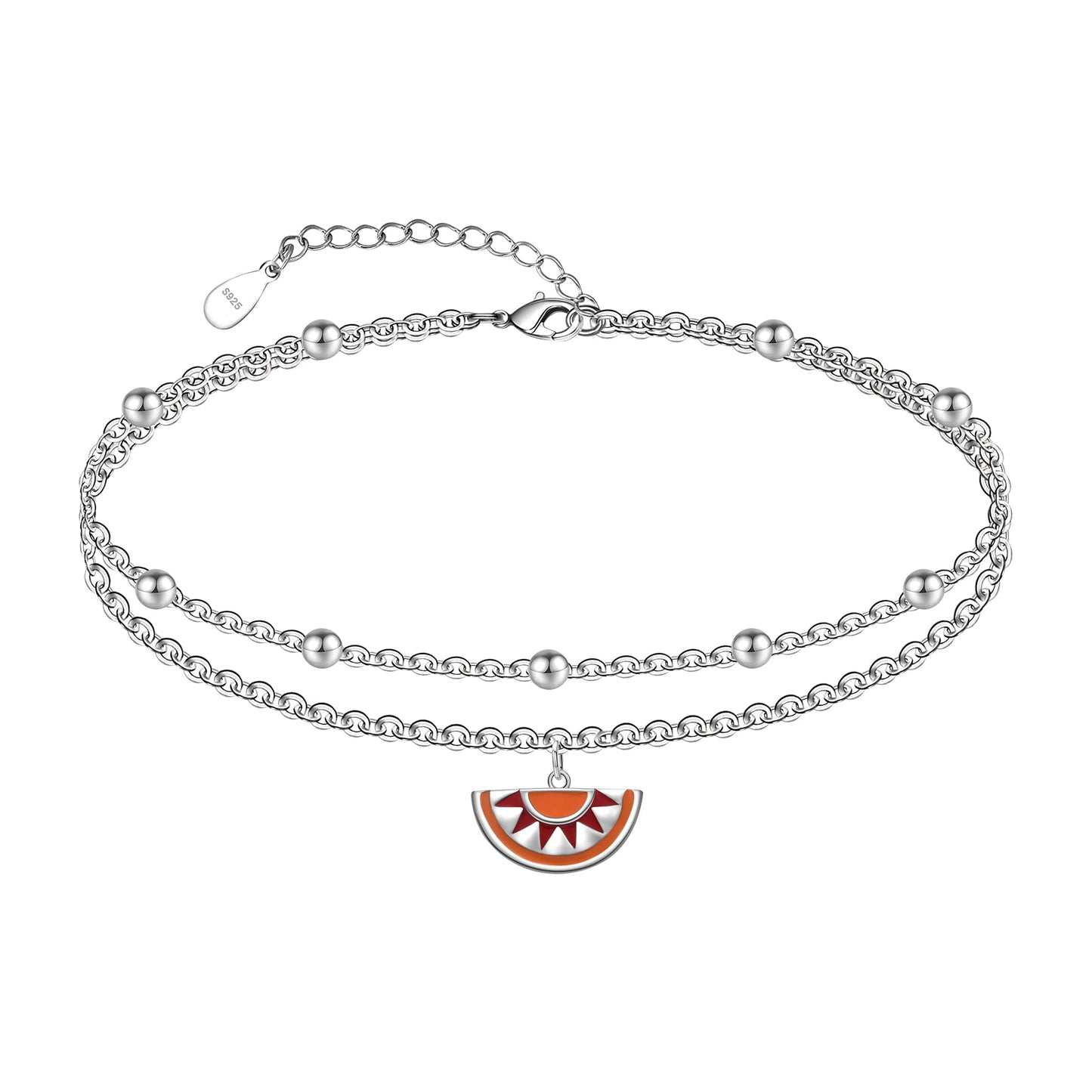 Boho Anklet 925 Sterling Silver Dainty Beach Anklet Bracelets for Women