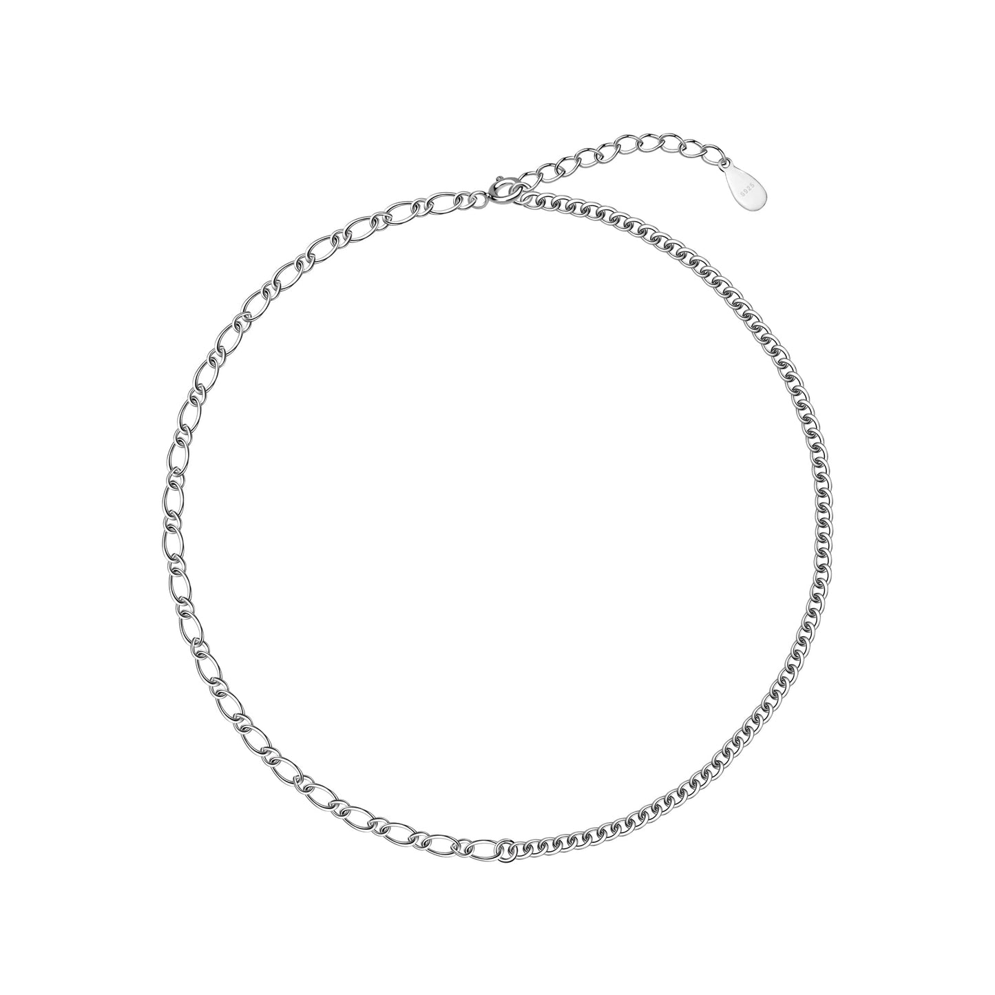 925 Sterling Silver Italian Paperclip Link Chain Ankle Bracelets
