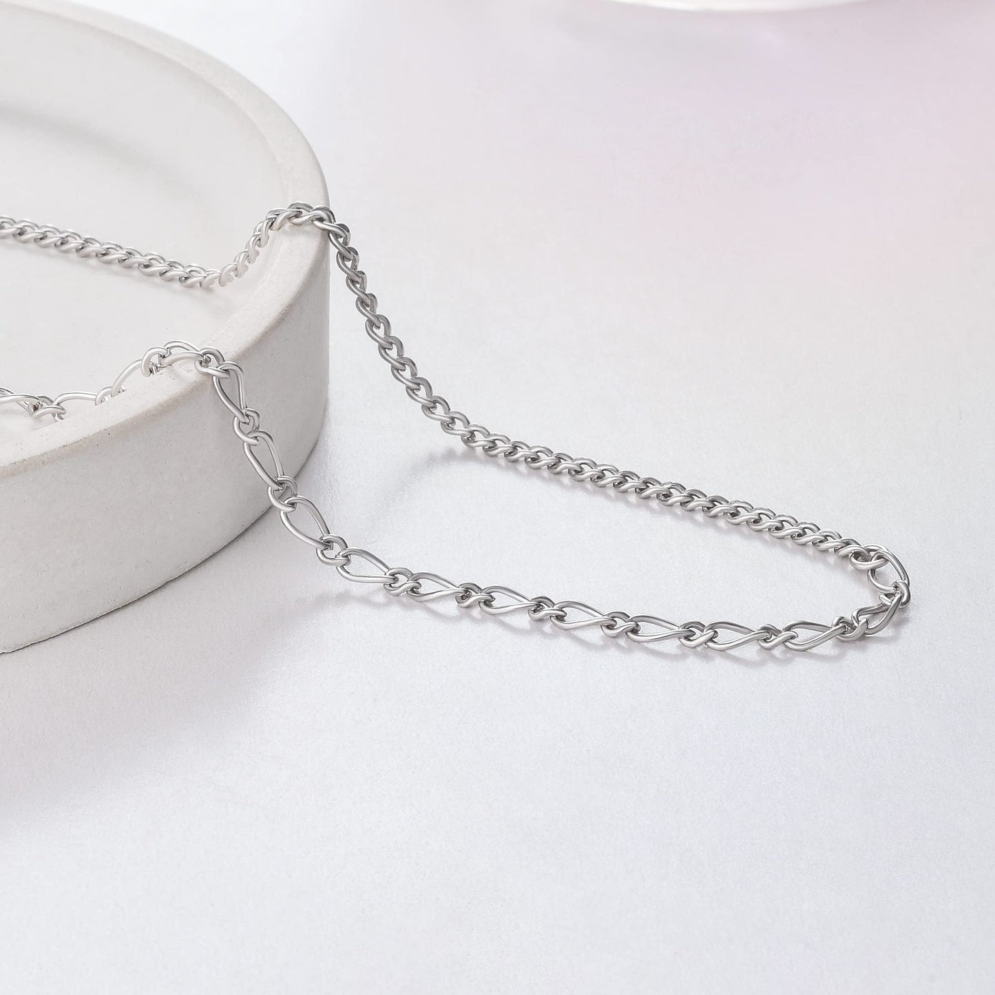 925 Sterling Silver Italian Paperclip Link Chain Ankle Bracelets