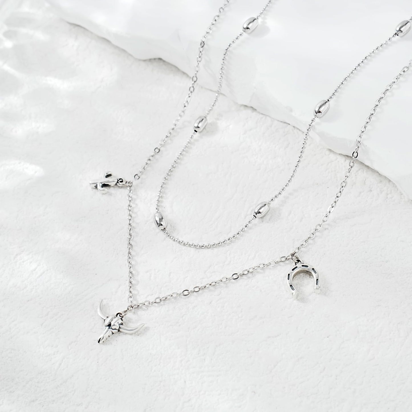 Bull Anklets 925 Sterling Silver Anklet - Adjustable Layered Anklet Bracelets