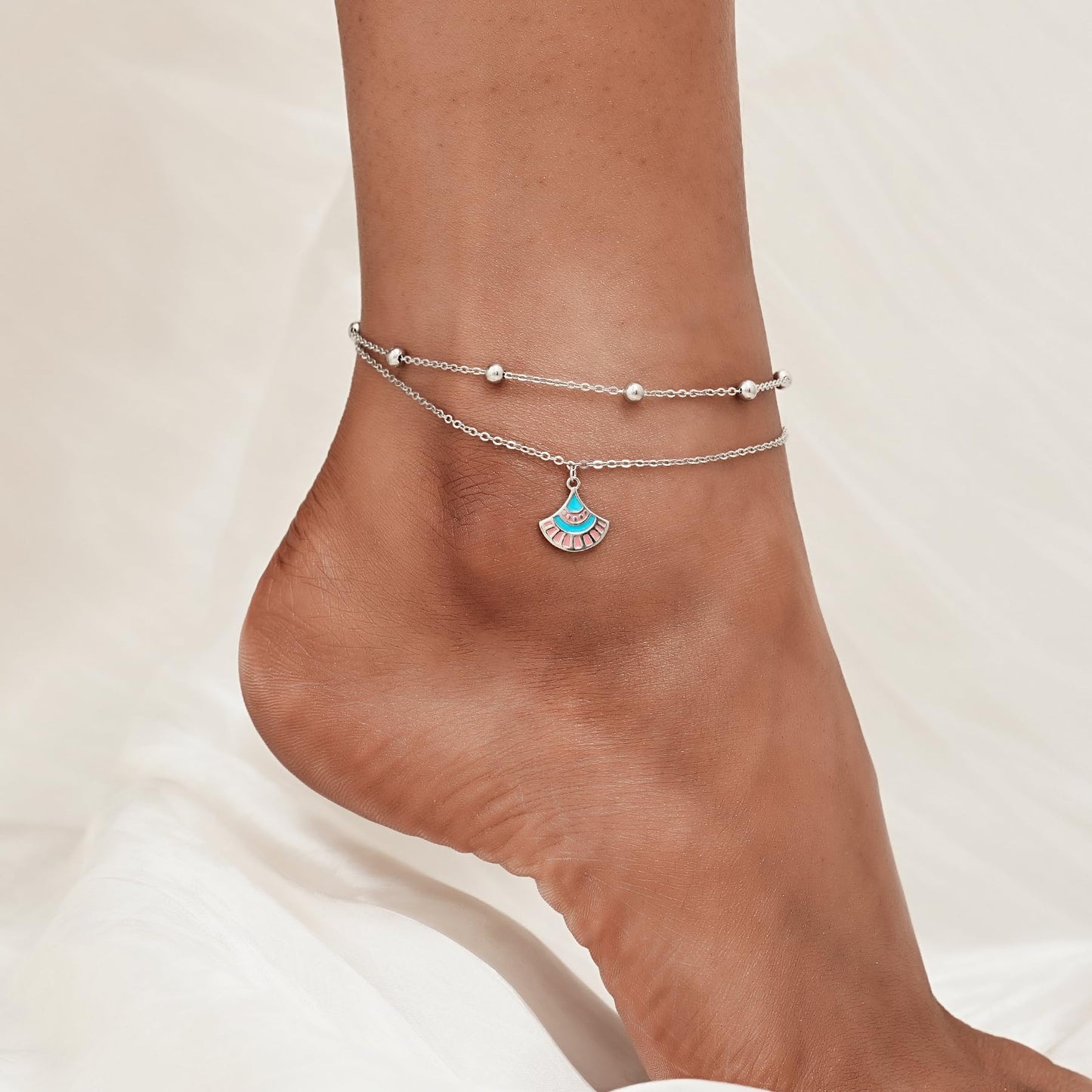 Ankle Bracelet 925 Sterling Silver Boho Anklet Dainty Beach Boho Anklets for Women