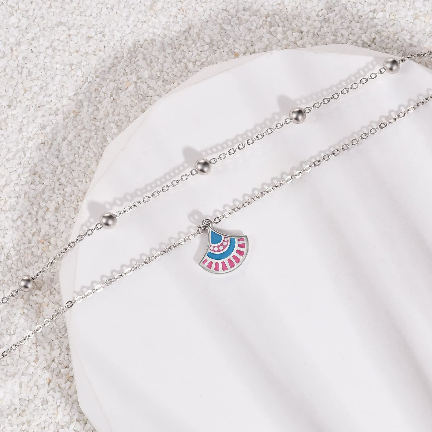 Ankle Bracelet 925 Sterling Silver Boho Anklet Dainty Beach Boho Anklets for Women
