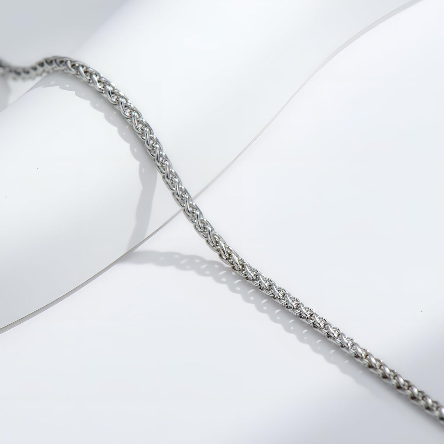 925 Sterling Silver Diamond-Cut Braided Rope Chain Anklet Summer Beach Foot Chain for Women