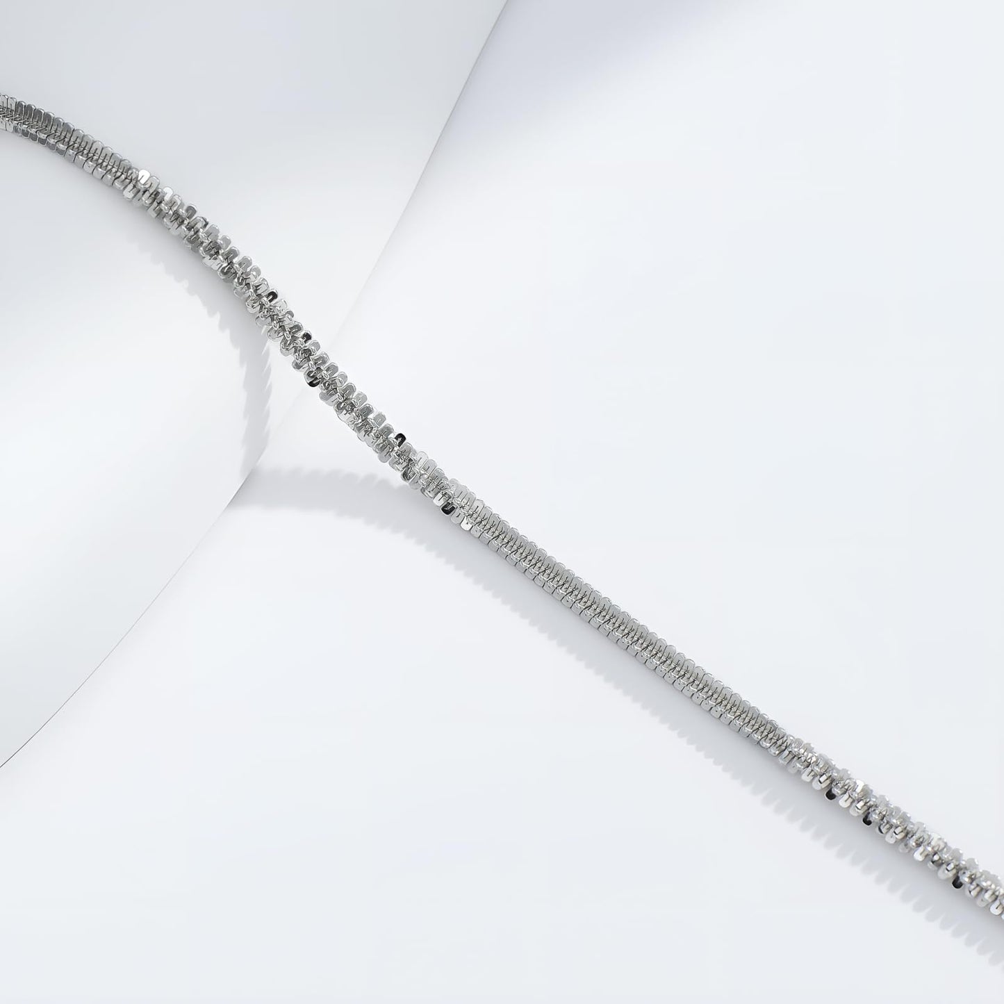 925 Sterling Silver Serpentine Twist Rope Chain Anklets Bracelet Summer Foot Chain for Women