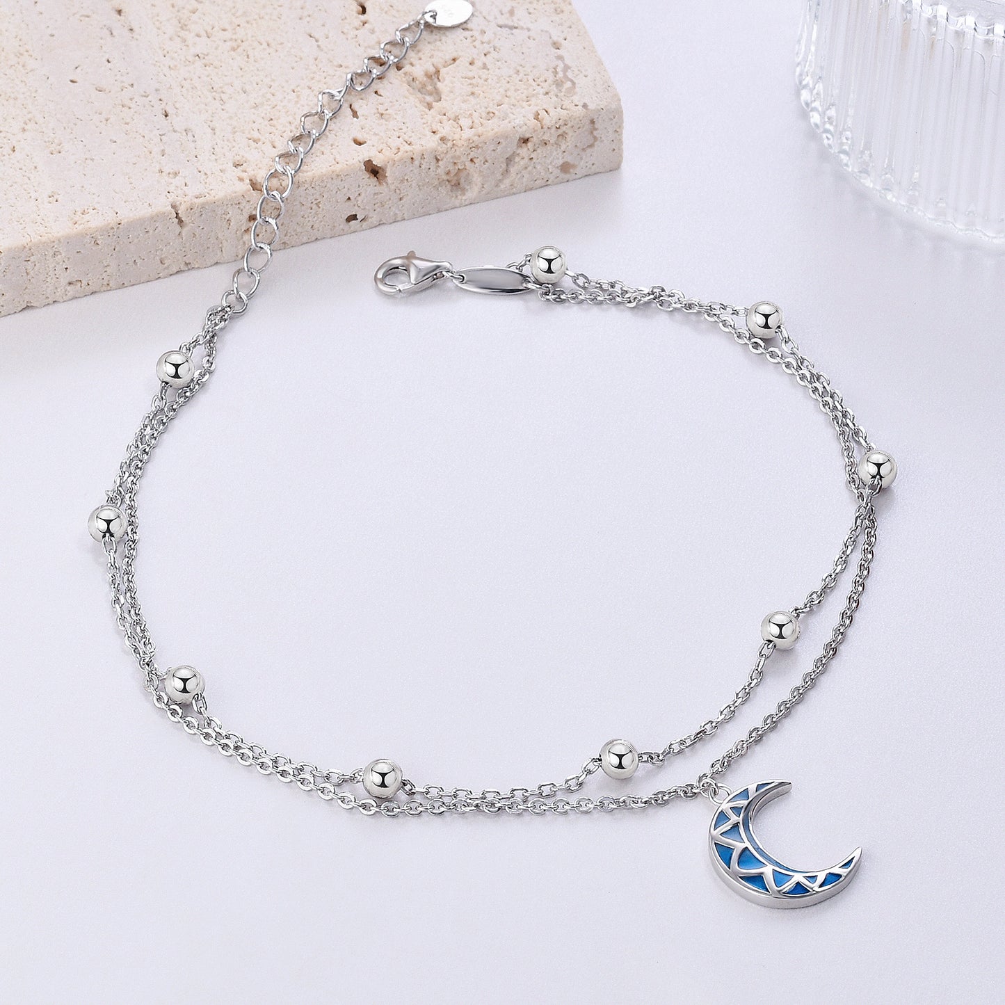 925 Sterling Silver Ankle Bracelet for Women