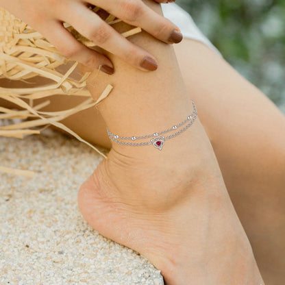 925 Sterling Silver Ankle Bracelet for Women Celtic Knot Ankle Dainty Layered Anklet Bracelet