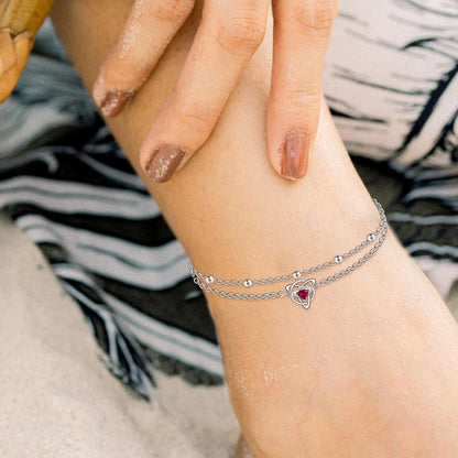 925 Sterling Silver Ankle Bracelet for Women Celtic Knot Ankle Dainty Layered Anklet Bracelet