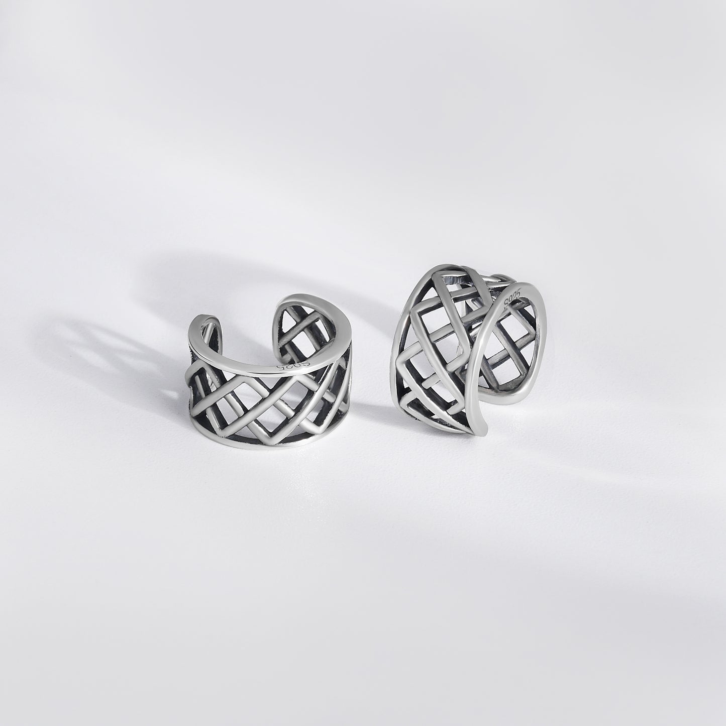 925 Sterling Silver Celtic Ear Cuff Earrings