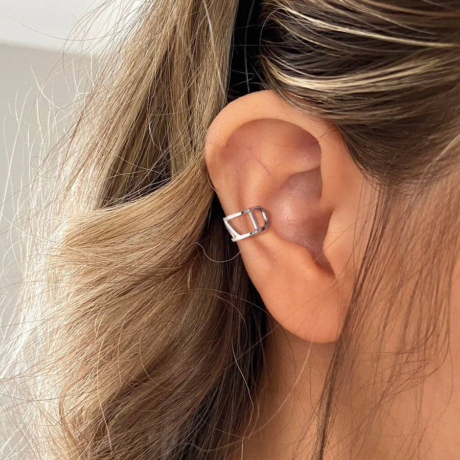 925 Sterling Silver Simple Ear Cuff Earrings