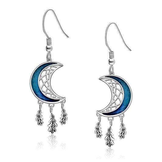 925 Sterling Silver Celtic Knot Dreamcatcher Earrings