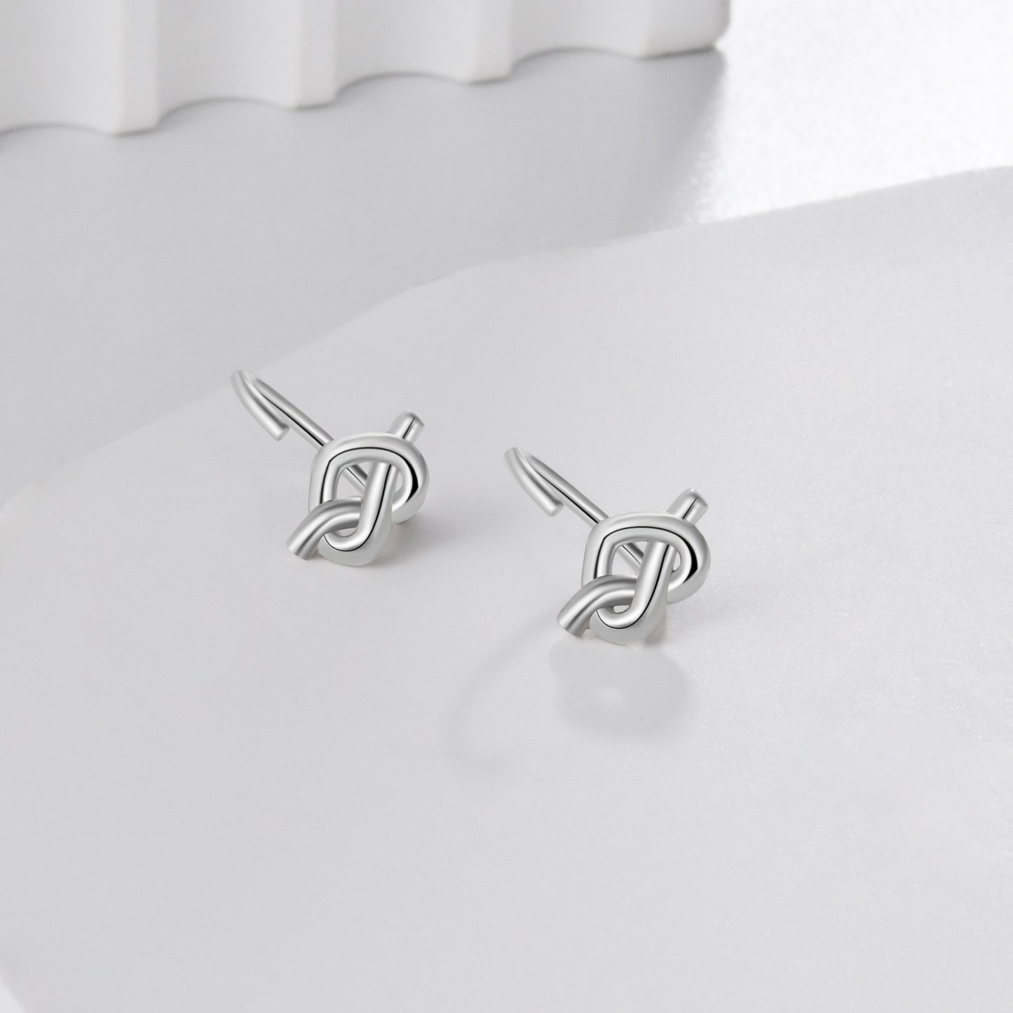 925 Sterling Silver Loving Heart Huggie Hoop Earrings