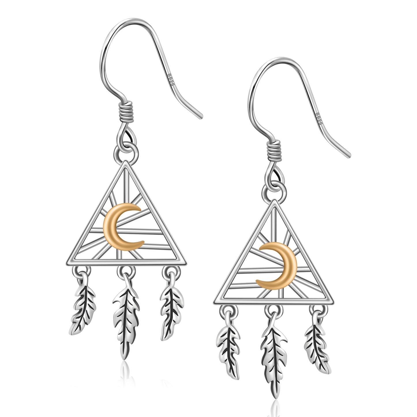 925 Sterling Silver Celtic Knot Dreamcatcher Earrings Dangle Earrings