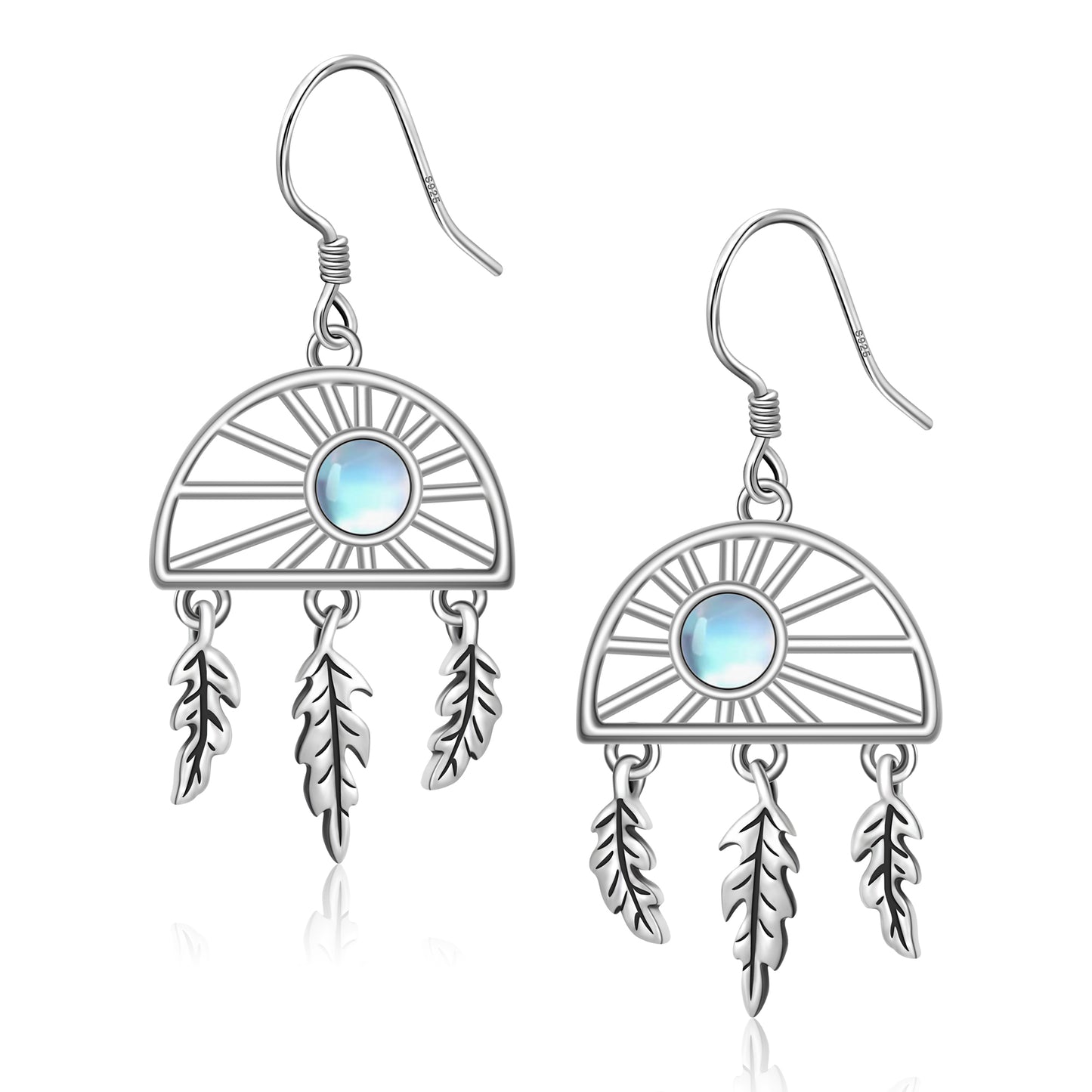 925 Sterling Silver Celtic Knot Dreamcatcher Earrings Dangle Earrings