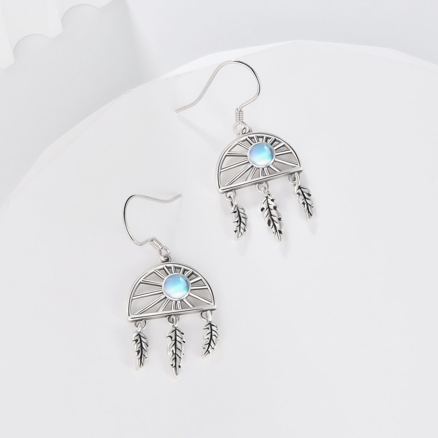 925 Sterling Silver Celtic Knot Dreamcatcher Earrings Dangle Earrings