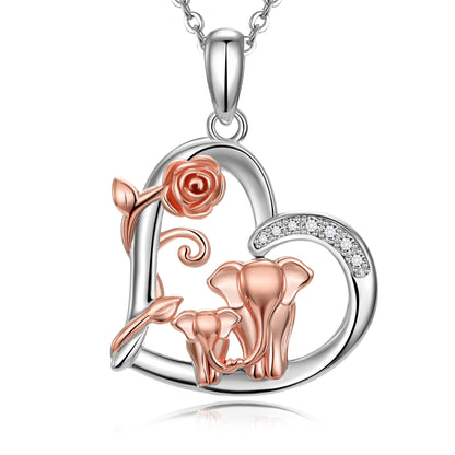 925 Sterling Silver Good Luck Elephant Pendant Necklace