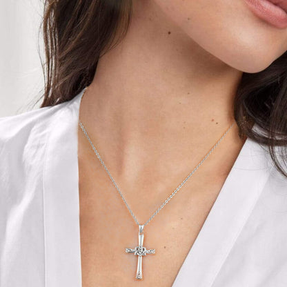 925 Sterling Silver Celtic Knot Cross Necklace