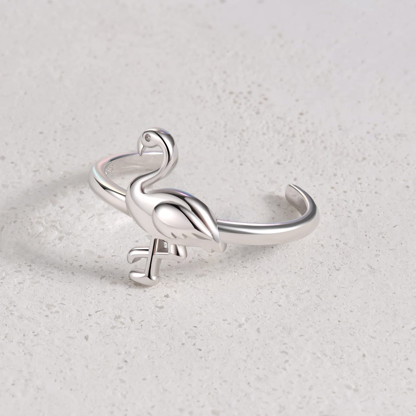 925 Sterling Silver Flamingo Toe Rings for Women