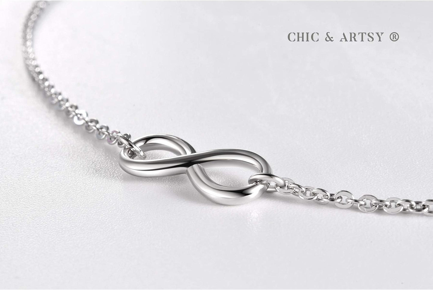 925 Sterling Silver Infinity Love Bracelet for Women