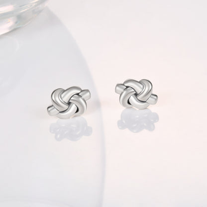 925 Sterling Silver Love Knot Earrings Dainty Love Knot Earrings for Women