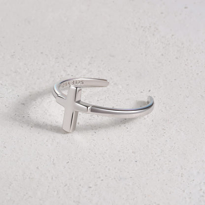 925 Sterling Silver Cross Toe Rings for Women