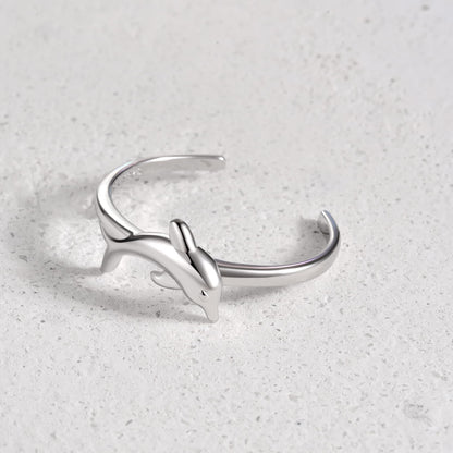 925 Sterling Silver Dolphin Toe Rings for Women