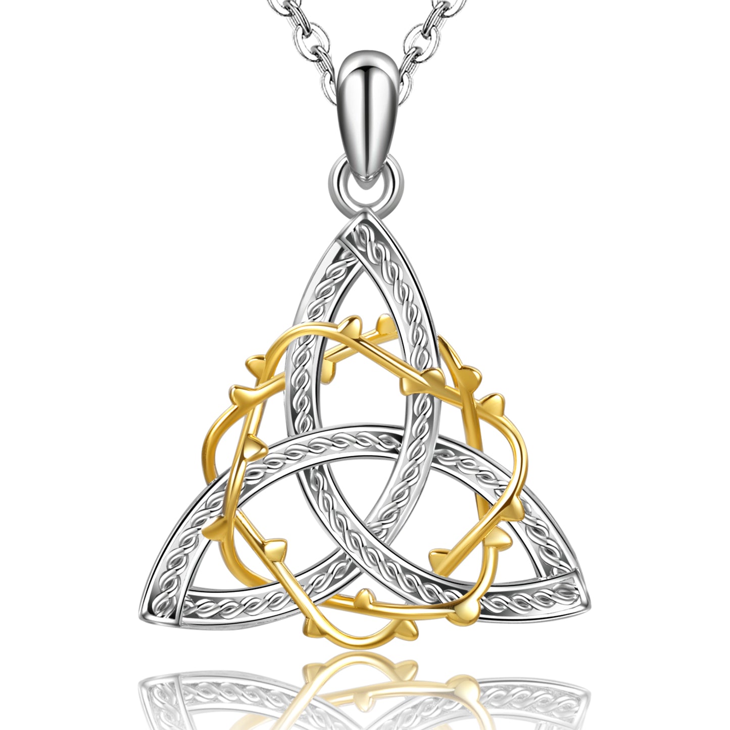 925 Sterling Silver Irish Trinity Celtic Knot Necklaces