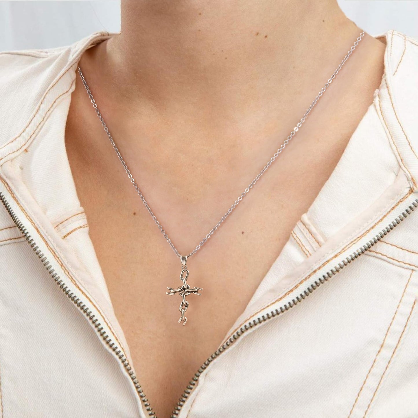 925 Sterling Silver Cross Necklace