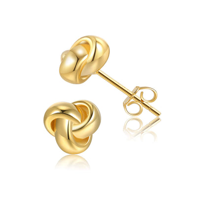 925 Sterling Silver Love Knot Stud Earrings