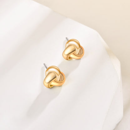 925 Sterling Silver Love Knot Stud Earrings