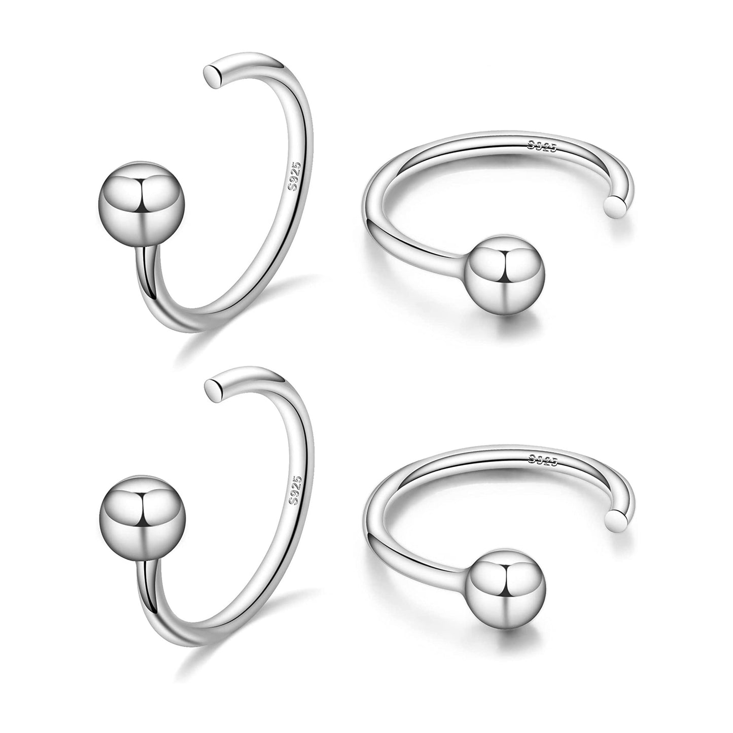 925 Sterling Silver Small Huggie Hoop Earrings