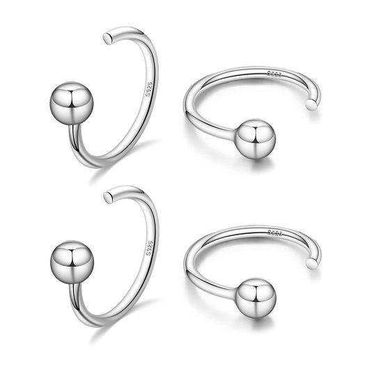 925 Sterling Silver Small Huggie Hoop Earrings