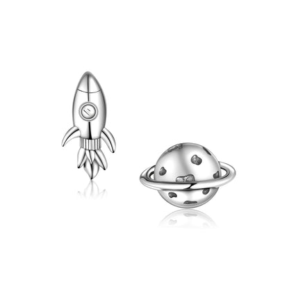 925 Sterling Silver Planet Stud Earrings