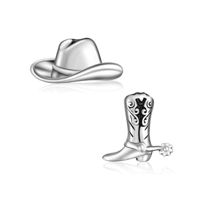 925 Sterling Silver Dainty Cowboy Boot Earrings Hypoallergenic