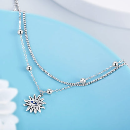 Evil Eyes Anklets 925 Sterling Silver Evil Eyes Anklet Bracelet Boho Blue Evil Eye Anklets
