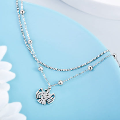 Anklet Bracelet for Women 925 Sterling Silver Eagle Layered Anklet Bracelet