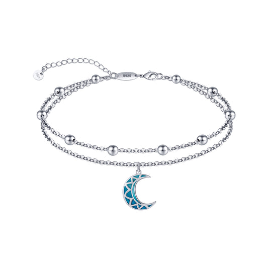 925 Sterling Silver Ankle Bracelet for Women