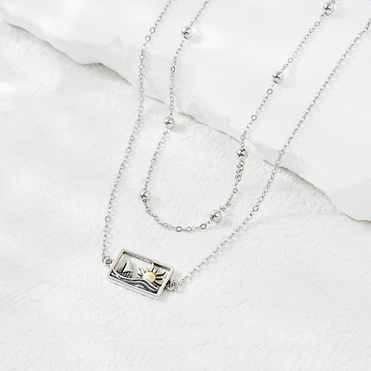 Ankle Bracelet 925 Sterling Silver Sailboat Sun Anklet Dainty Sailboat Anklets for Women