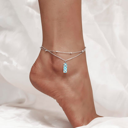 Ankle Bracelet 925 Sterling Silver Dainty Boho Anklet Bracelets for Women
