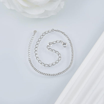 Figaro Anklet 925 Sterling Silver Figaro Link Chain Anklet Bracelet