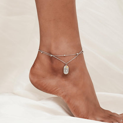 Palm Trees Ankle 925 Sterling Silver Ankle Bracelets for Women