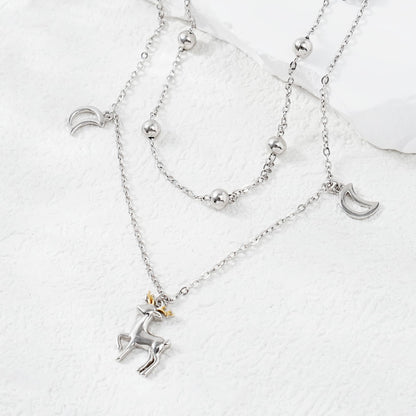 925 Sterling Silver Ankle Bracelet - Hypoallergenic Cute Deer Anklets for Women