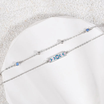 Bohemian Chevron Ankle Bracelet 925 Sterling Silver Boho Anklets