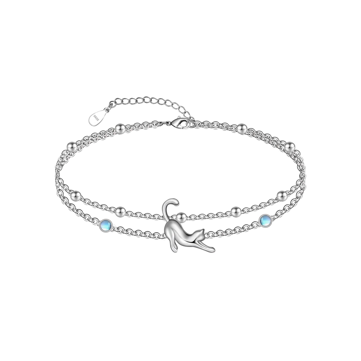 925 Sterling Silver Ankle Bracelet for Women