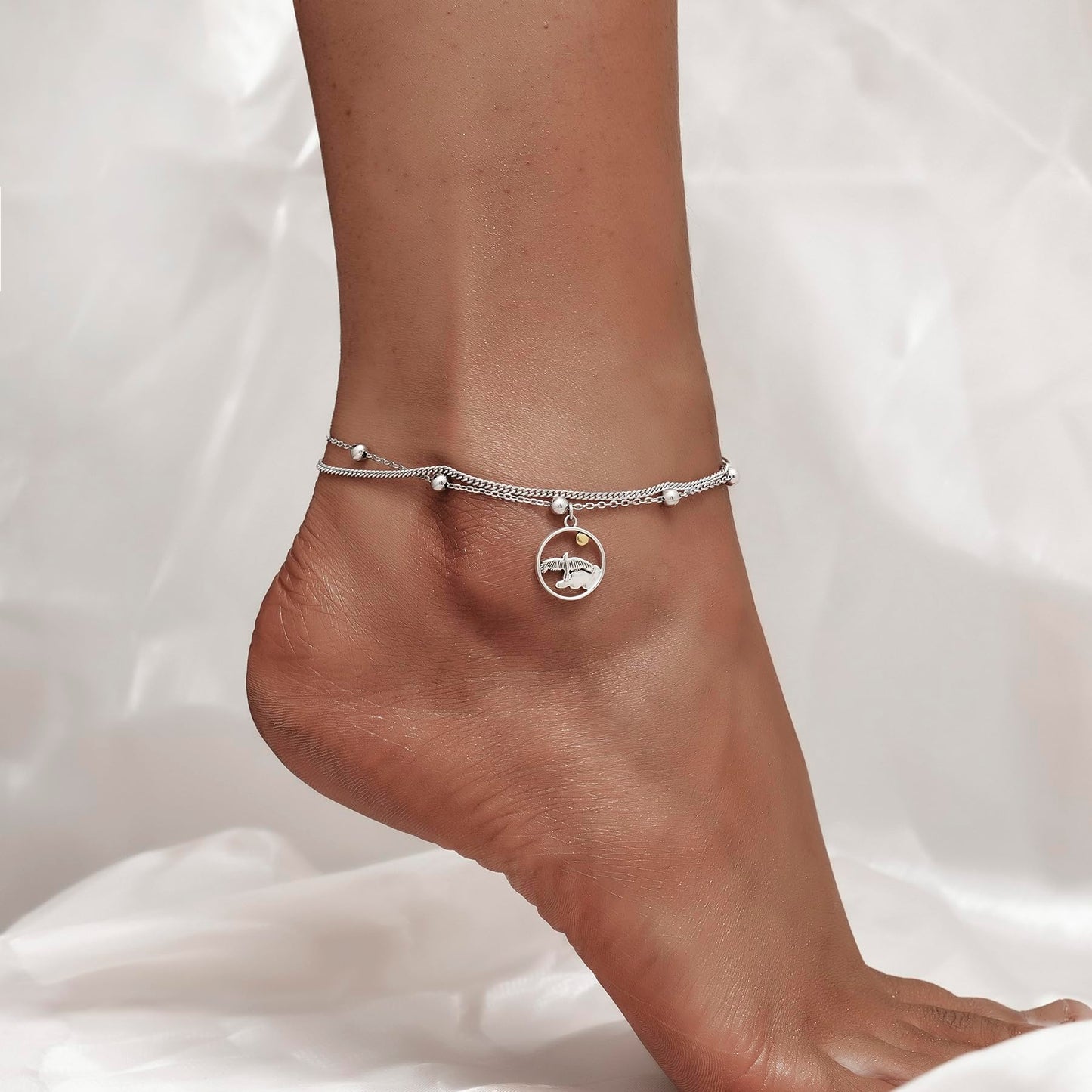 Ankle Bracelet 925 Sterling Silver Eagle Anklet Cute Eagle Anklets for Women