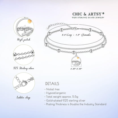 Ankle Bracelet 925 Sterling Silver Eagle Anklet Cute Eagle Anklets for Women