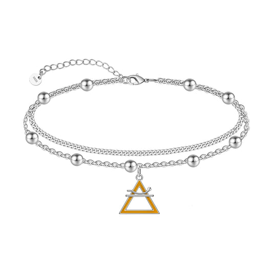 Ankle Bracelet 925 Sterling Silver Triangle Anklet Fashion Triangle Anklet for Women